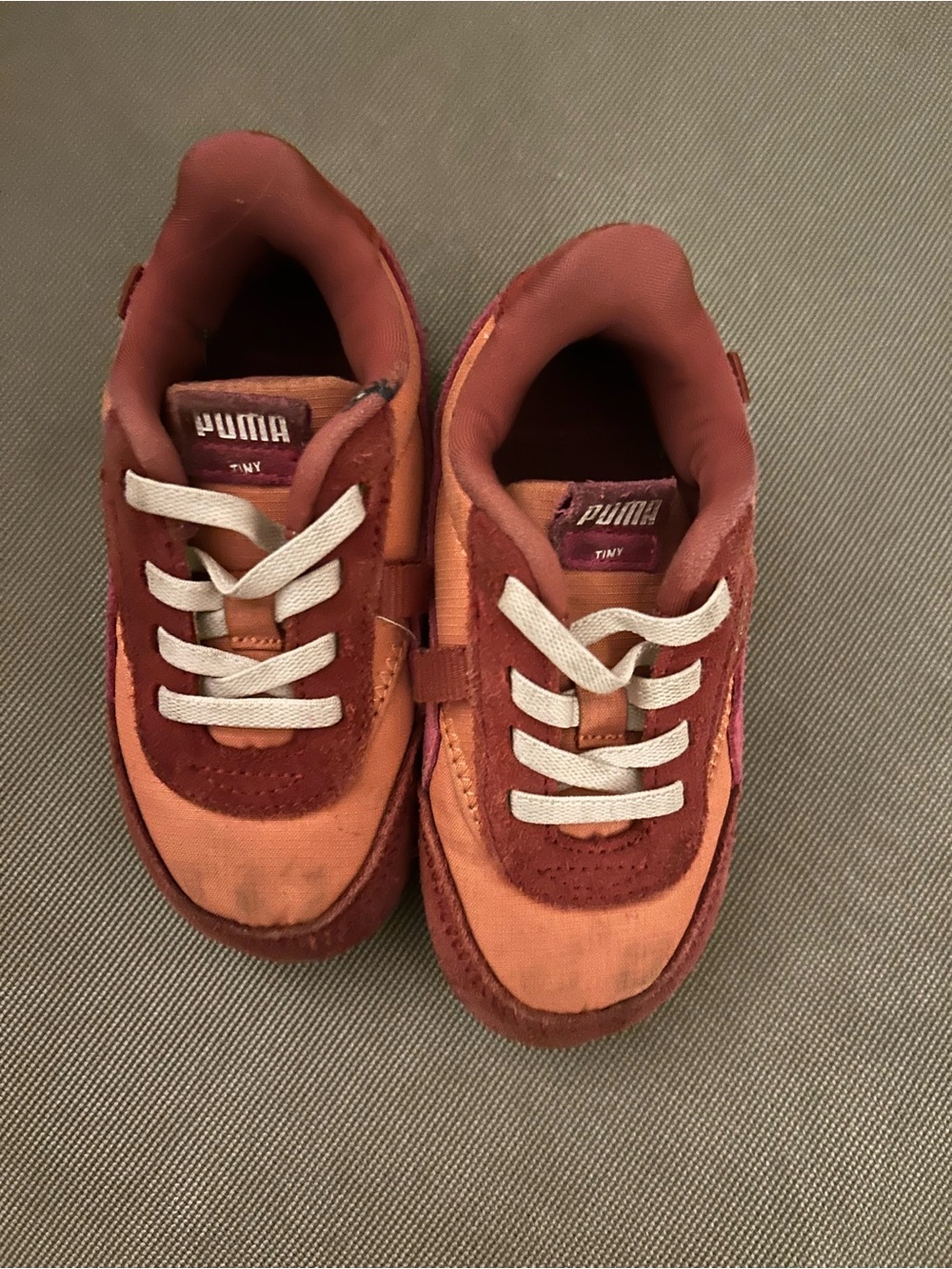 Puma Kids Two-Tone Pink & Burgundy Sneakers